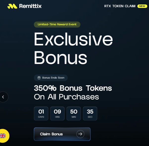 Remittix Launch 350% bonus