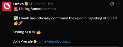 OXN listing update