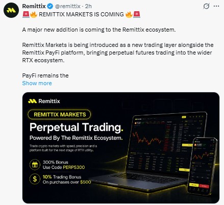 Remittix Markets Perpetual Trading Launch