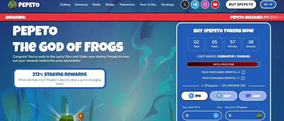 Pepeto Presale Official Pepeto Presale Official