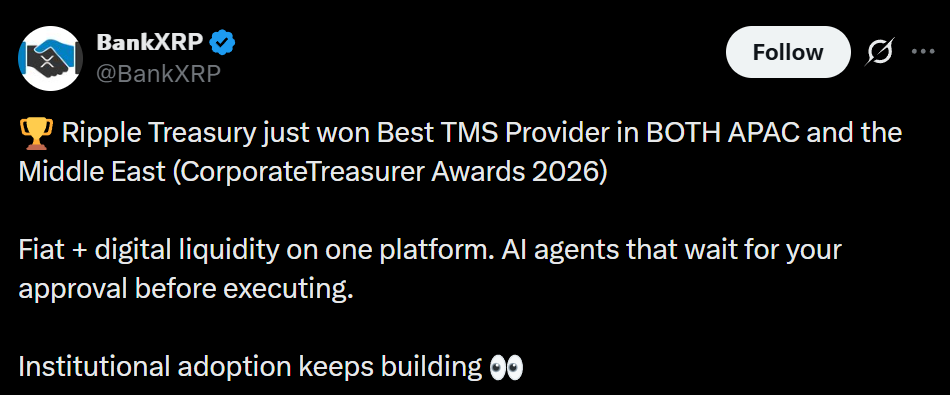 According to a post from BankXRP According to a post from BankXRP
