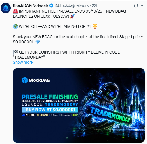 blockdag launch on cex