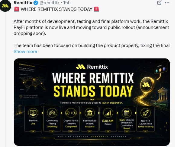 Remittix PayFi platform