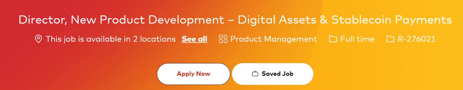 MasterCard Crypto Jobs 2026