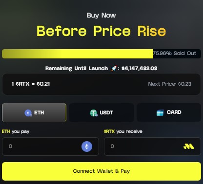 Official Remittix presale dashboard