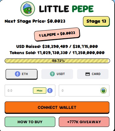 Little Pepe presale progress