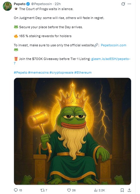Post from Pepeto official account Post from Pepeto official account