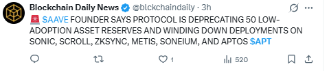 Aave founder confirmed the protocol
