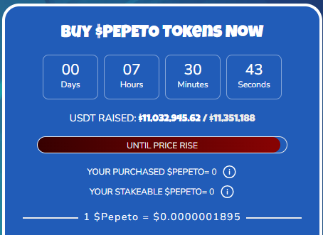 pepeto presale price pepeto presale price