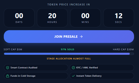 official website image of live presale stage official website image of live presale stage