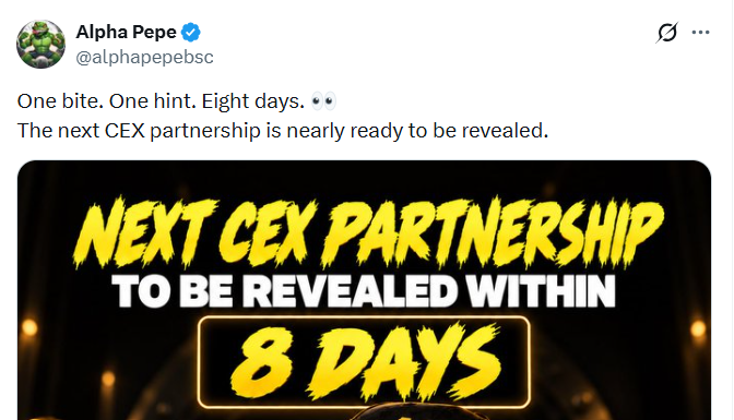 Alphapepe announcement on x