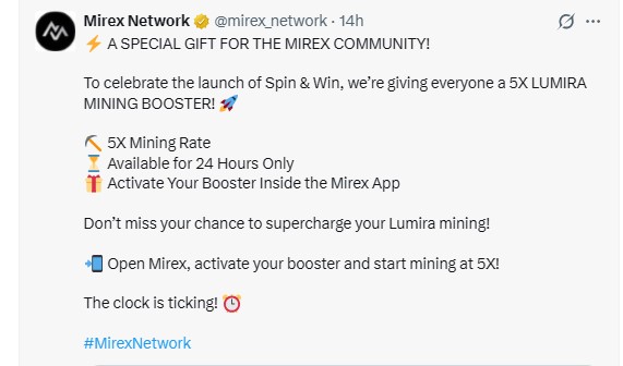 per the official booster post