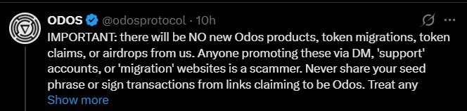 ODOS Crypto Platform Update Today