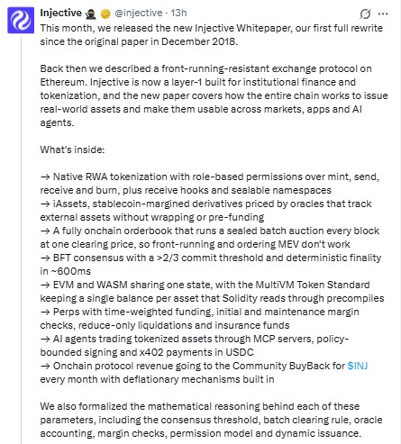Injective: A Finance-Native Layer-1 Blockchain," on October 7 Injective: A Finance-Native Layer-1 Blockchain," on October 7