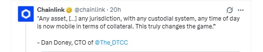  per Chainlink X post
