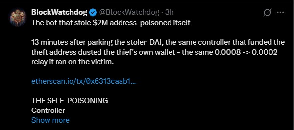 BlockWatchdog on X share detail