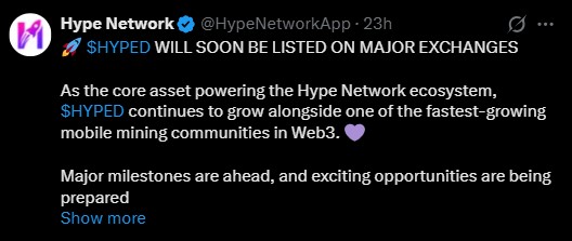 Hype Network listing date