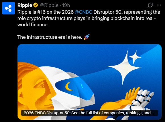 Ripple #16 CNBC's 2026 Disruptor 50 Ripple #16 CNBC's 2026 Disruptor 50