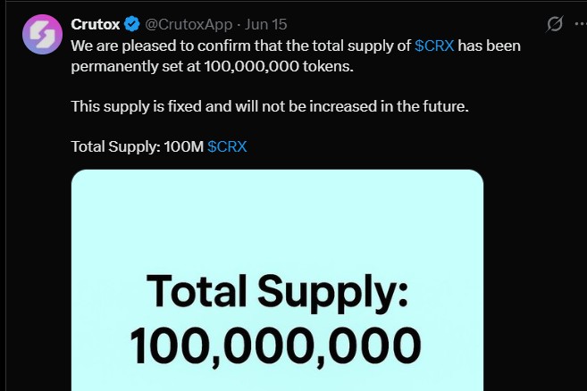 Crutox coin Total Supply Crutox coin Total Supply