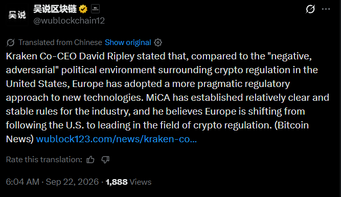 Ripley Says EU MiCA Gives Crypto Firms More Regulatory Clarity Ripley Says EU MiCA Gives Crypto Firms More Regulatory Clarity