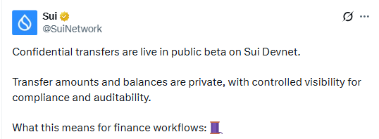 SUI network X post about upgrade SUI network X post about upgrade
