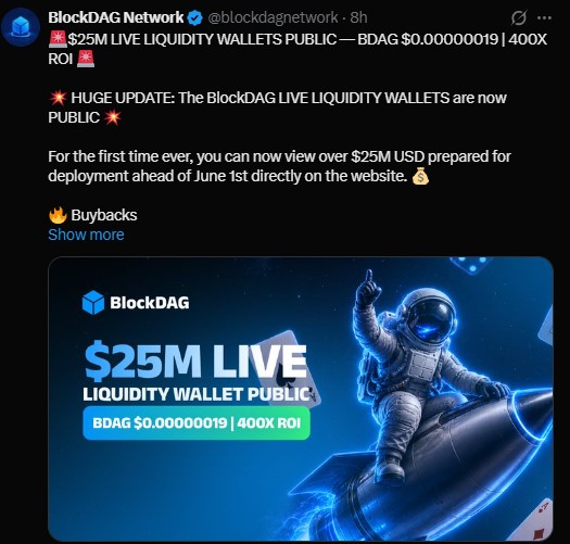 BlockDAG $25M Live Liquidty
