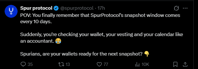 Spur Protocol Snapshot