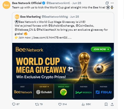 bee network tweet on x
