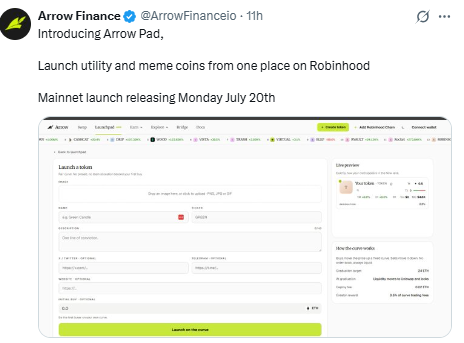 arrow finance pad
