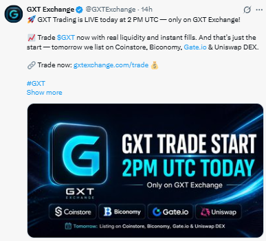 GXT Exchange Listing 