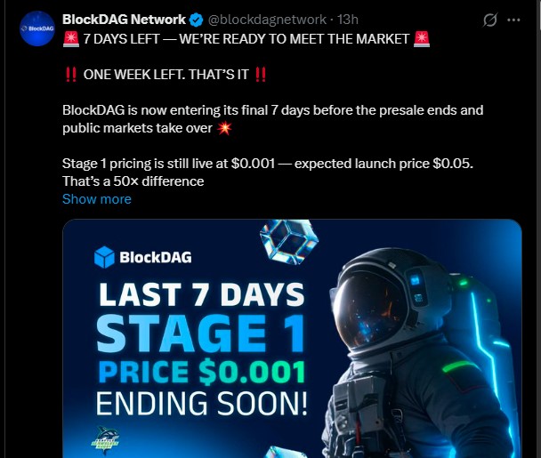 BDAG Presale End Date Last 7 Days