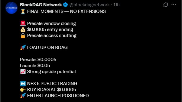 BlockDAG Presale End Date Today BlockDAG Presale End Date Today