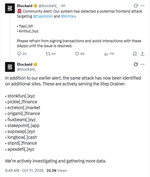Blockaid Official X Post Blockaid Official X Post