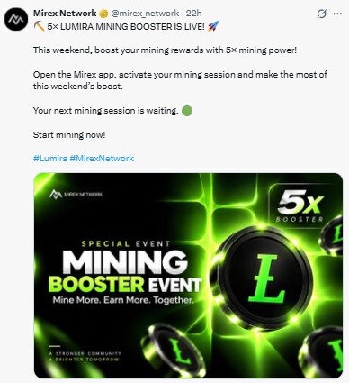 5x LUMIRA MINING BOOSTER IS LIVE!