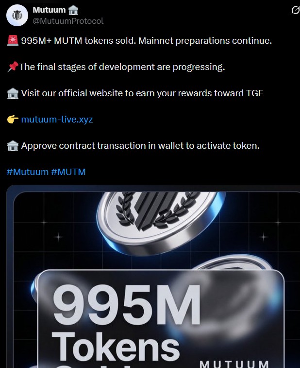 Mutuum Presale Latest Update Mutuum Presale Latest Update