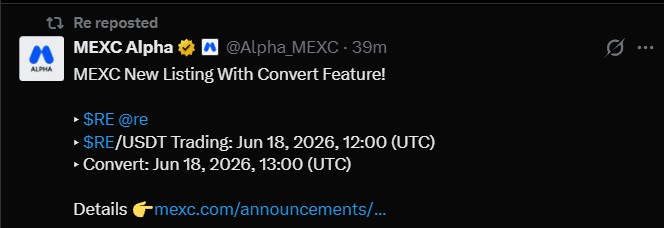 Re Token Launch on MEXC