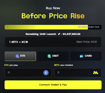Remittix official presale dashboard  
