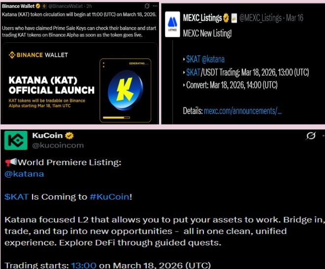 Katana Listing Exchanges