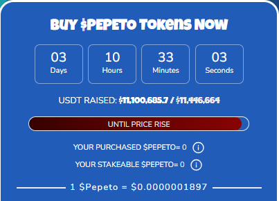 pepeto presale price pepeto presale price