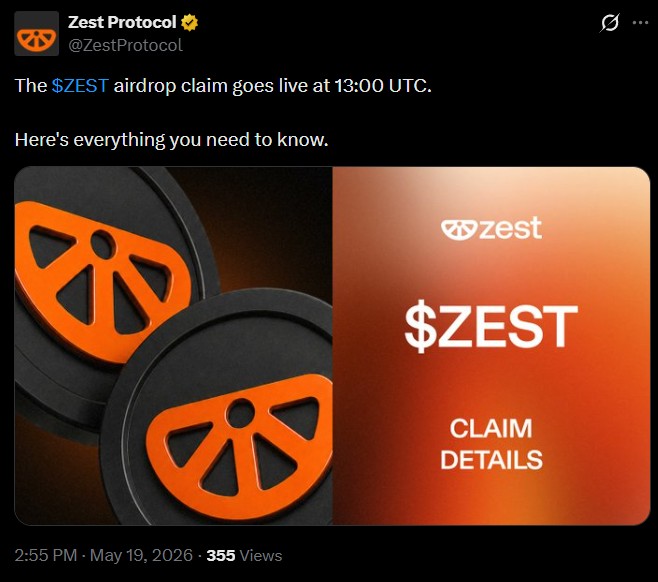 Zest Airdrop Claim