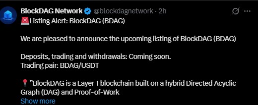 BlockDAG Listing Date on Azbit BlockDAG Listing Date on Azbit