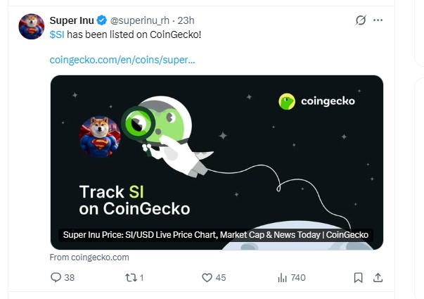 CoinGecko listing CoinGecko listing