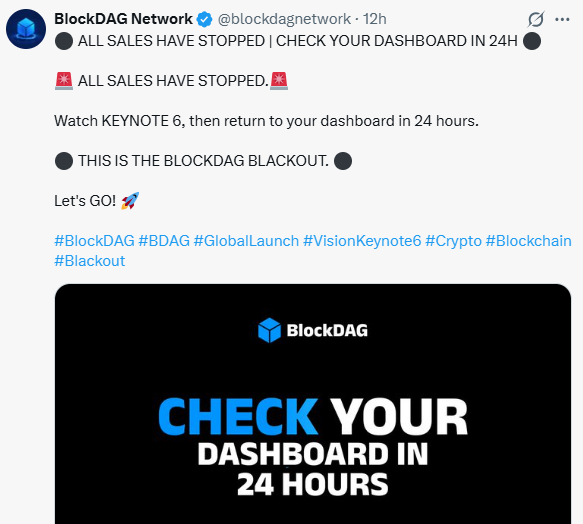 BlockDAG news sales halted