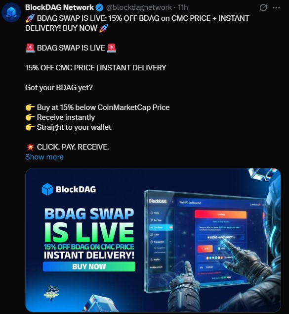 BDAG Swap Just Went Live