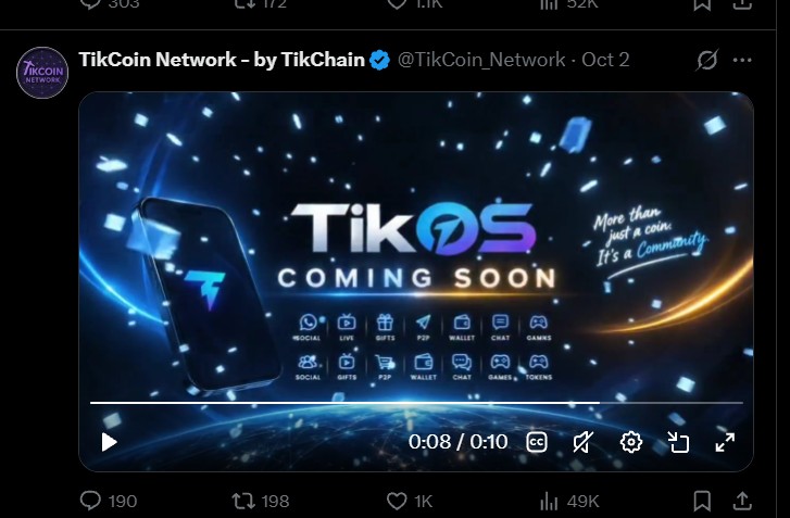 TikOS Coming Soon on Tikchain Network