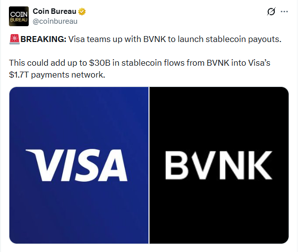 Visa teams up with BVNK
