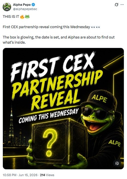 AlphaPepe CEX Reveal Wednesday