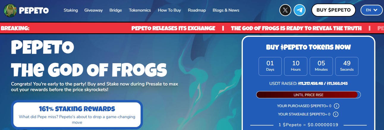 Pepeto official website Pepeto official website