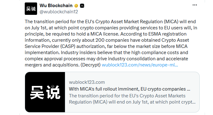 MiCA Crypto License Deadline