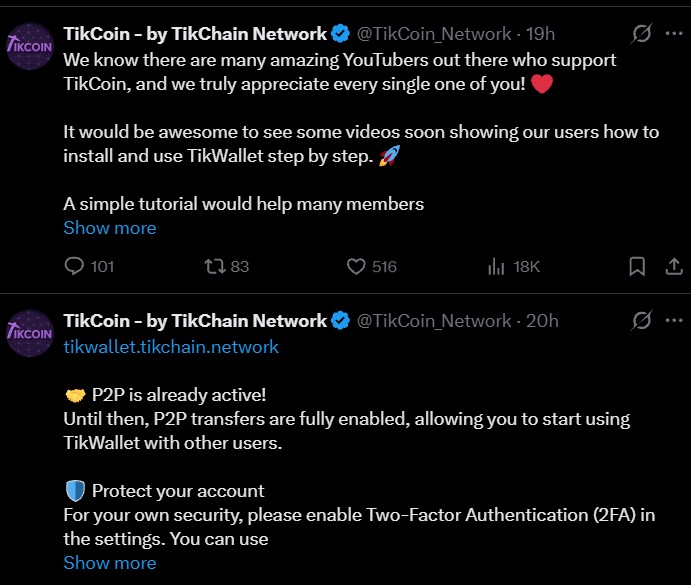 Tikcoin Network P2P Trading News Tikcoin Network P2P Trading News